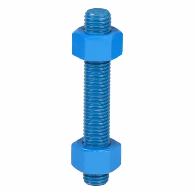 USA FASTENER Fully Threaded Stud: 3/4"-10 Thread Size, Steel, Grade B7, PTFE Coated - PTFE-Coated Fully-Threaded Rods & Studs