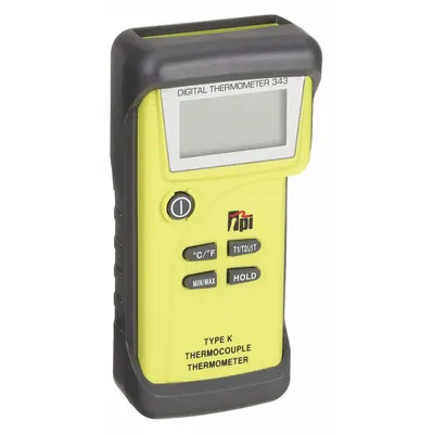 TEST PRODUCTS INTL. Thermocouple Thermometer: -58°F to 2,462°F - Thermocouple Meters without Data Output