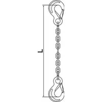 PEWAG Chain Sling: 1/2 in Chain Trade Size, 63 Chain Grade, Sling Hook, Stainless Steel, Fixed (MPN 13G63SSS/10)