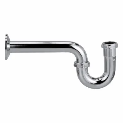 ZURN Trap: Brass, Chrome-Plated, Silver, 1 1/4 in Nominal Pipe Size, 11 1/4 in Overall Lg - P-Traps