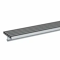 Stair Nosing: Multi-Strip Grit, Aluminum, Set-in-Concrete, 48 in Wd, 3 in Dp, Black, 1/4 in Nose Ht (MPN 231BF-4)