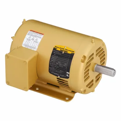 BALDOR General Purpose Motor: Rigid Base Mount, Open Drip Proof, 1 hp, 208-230/460V AC - Rigid Base 3-Phase General Purpose AC Motors