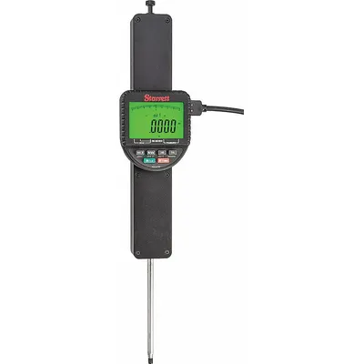 STARRETT Backlit Digital Indicator with Replaceable Back: 0 in to 4 in /0 mm to 100 mm - Digital Indicators with Non-Removable Flat Back