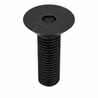 Socket Flat Head Screw: 1/4"-28 Thread Size, 5/8 in Lg, Flat, Black Oxide, Alloy Steel, 100 PK (MPN 25F62KFC)