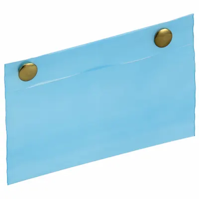 QUANTUM STORAGE SYSTEMS Label Holder: 5 in x 5 in, Clear, 6 Label Holders - Divider Box Label Holders