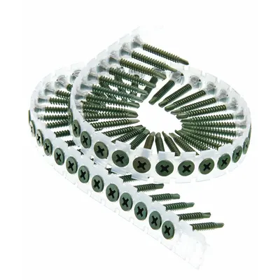 SENCO Drywall Screw: Drywall Screw, #6 Screw Size, 1 1/4 in Lg, Steel, Bugle - Drywall Collated Screws