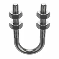 Standard U-Bolt: 1/2"-13 Thread Size, For Pipe Size 2 1/2 in, 5 7/32 in Inside Ht, Stainless Steel (MPN U17277.050.0250)