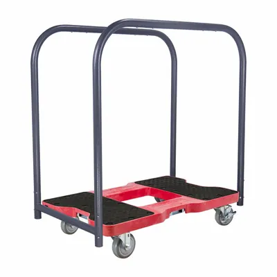 SNAP-LOC Cart: 1,500 lb, Red, 21 1/2 in L x 35 in W x 38 in H Deck, 7 in Deck Ht - Vertical Panel Trucks with Removable Rails & Load-Securing Anchors
