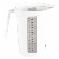 VIKAN Measuring Cup: Dry/Liquid, 67.6 fl oz Capacity, Polypropylene, White, 5 1/2 in Overall Lg (MPN 60005)