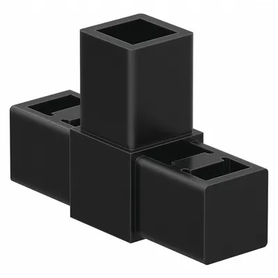 80/20 3-Way Tee Connector, Nylon, Unfinished, for 2 1/8 in x 3 1/4 in Profiles - Connectors