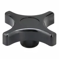 DAVIES Hand Knob: 4 Point, Thermoset, 1/2"-13 Thread, 3 in Dia (MPN 2840-B)