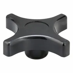 This 4-arm knob features a 3-inch diameter and a 1/2"-13 threaded hole for manual adjustment and clamping on industrial machinery, jigs, and fixtures. Constructed from thermoset material, it offers resistance to heat and chemicals in demanding environments.
