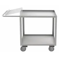 DURHAM MFG Utility Cart: 1,200 lb, 2 Shelves, 45 in L x 18 in W x 39 in H Overall Dim, Flat (MPN SOPC1618302ALU5PU)