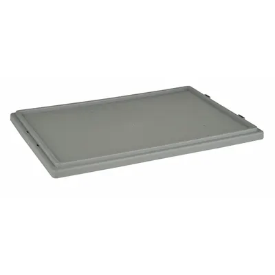 QUANTUM STORAGE SYSTEMS Lid: 26 5/8 in x 18 1/4 in, Gray, FDA Compliant, 9CCL5 - Lids for Standard Stacking & Nesting Totes