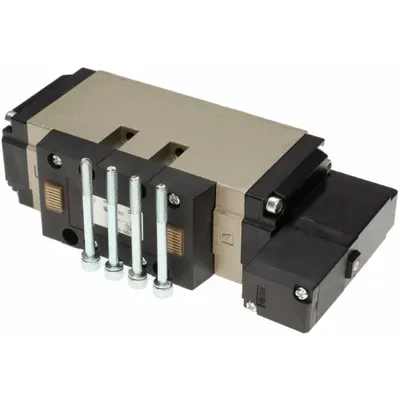SMC Solenoid Air Control Valve: Five-Way / Two-Position, VFS5000, 110V AC, Non-Locking - SMC VFS Series Directional Control Valves