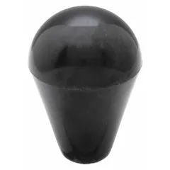 Ball knob with threaded hole for manual adjustment and clamping on industrial machinery and control panels. Made of thermoset material with a 1.25 in diameter and 5/16"-18 thread, 10 mm thread length.