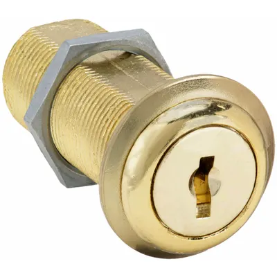 COMPX NATIONAL Cam Lock: Std Keyed Cam Lock, Keyed Alike, Zinc Die-Cast, Brass - Keyed Cam Locks