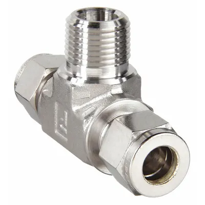 PARKER Double-Ferrule Stainless Steel Compression Tee Fitting - Double-Ferrule Stainless Steel Fittings