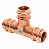 STREAMLINE Crimp Tee Fitting: Tee, Press-fit x Press-fit x Press-fit x Press-fit, Copper (MPN RP04068)