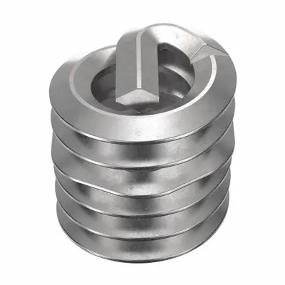 HELI-COIL Helical Insert: Tanged Tang Style, Screw-Locking, #6-32 Thread Size, Plain - Screw-Locking Tanged Helical Inserts
