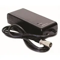 Benchtop battery charger designed for maintaining and charging gel batteries. Provides 27.4 V output for maintaining and 29.6 V output for charging, with a power requirement of 5A @ 24V. Suitable for industrial and commercial battery maintenance applications