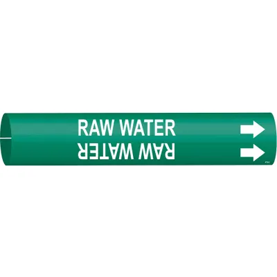 BRADY Raw Water Snap-On Pipe Marker - Raw Water Snap-On Pipe Markers