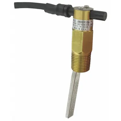 Dwyer Liquid Flow Switch: Paddle, 1/2 in/2 in For Pipe Size, Brass, 1/2 in NPT - Insertion-Style Switches for Liquids