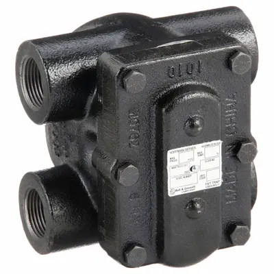 BELL & GOSSETT Steam Trap: Cast Iron, 1 in FNPT, 1,450 lb/hr, 75 psi Max., 406°F Max. - Cast Iron H-Pattern Float & Thermostatic Steam Traps
