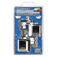WOLO Electric Horn: 12V DC, High Tone/Low Tone, Electric, Silver, Chrome Plated, 3 1/2 in Lg (In.) (MPN 225-2T)