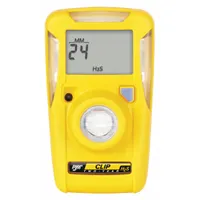 The HONEYWELL BWC2-H510 is a single-gas detector for hydrogen sulfide (H2S) with high alarm at 10 ppm and low alarm at 5 ppm. It features a yellow housing and a maintenance-free lithium battery. Typical applications include personal safety monitoring in industrial environments where H2S exposure may occur