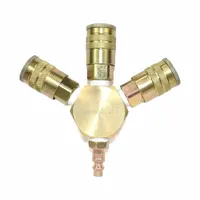 INTERSTATE PNEUMATICS Pipe Manifold Fitting: Inline, Hex, Brass, 3/8 in Quick-Disconnect Insert (MPN FPM66R-3-KH6)