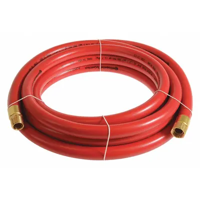 CONTINENTAL PVC Air Hose Assembly, Red, 100 ft, 1 1/8 in OD - PVC Air Hose Assemblies with PVC Cover