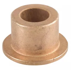 Flanged Sleeve Bearing: Bronze, SAE 841, 5/16 in Bore, 7/16 in OD, 3/8 in Lg, SAE 30 Oil, 3 PK (MPN EF050706). Key specifications — System of Measurement: Inch; Lubricant Material: SAE 30 Oil; Lubrication Method: Embedded; Material Grade: SAE 841; Flange Type: Flanged; Brand: BUNTING BEARINGS.