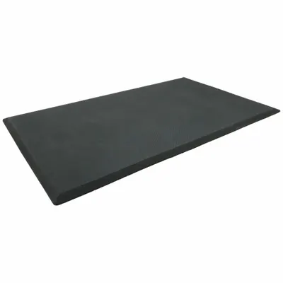 NOTRAX Antifatigue Runner: Textured, 3 ft x 5 ft, 3/4 in Thick, Black, Nitrile Foam - Antimicrobial Antifatigue Mats