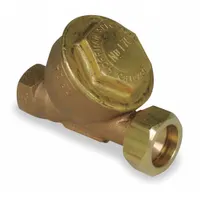 Steam Trap: Brass Body, Straight-Thru Design, 162 lb/hr, 1/2 in FNPT Inlet, 25 psi Max. (MPN 17C-V-2-25)