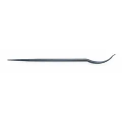 This steel tire iron is designed for mounting and demounting motorcycle tires. The 30-inch overall length provides leverage for tire changes. The 7/8-inch stock size suits European-style tools. Suitable for fleet and vehicle maintenance applications.