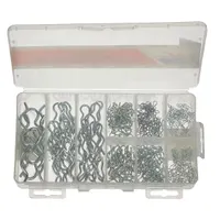Pin Assortment,276 pcs,9 Sizes: Bridge, Inch, Stainless Steel, Ungraded, Zinc Plated, 276 Pieces (MPN WWG-DISPBPXZ276)