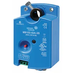 Non-spring-return actuator for modulating dampers, VAV boxes, and zone valves in building automation systems. Floating-point with timeout/on/off control, 24V AC input, 93° stroke, CW/CCW rotation. Screw terminals for electrical connection.