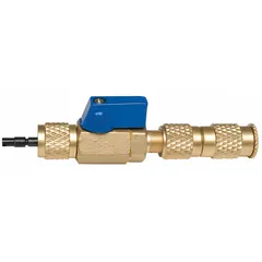 This valve core remover is designed for removing and installing valve cores in HVAC and refrigeration systems. With a 50 7/8-inch length, it provides extended reach for servicing hard-to-access valves. Features right-hand threading and is not compatible with A2L refrigerants.