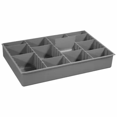 DURHAM MFG Compartment Drawer Insert: 13 3/8 in x 9 1/4 in x 2 in - Inserts for Small Compartmented Boxes