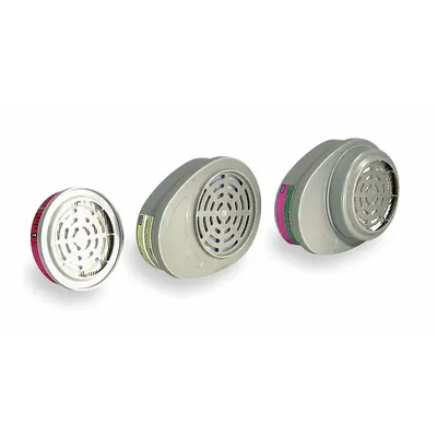 MSA Combination Cartridge/Filter: Ammonia (AM)/Methylamine (MA)/P100, Green/Magenta Color - MSA Advantage 200 LS, 420, 1000, 3000, 4000 Reusable Respirators Compatible Filters & Cartridges