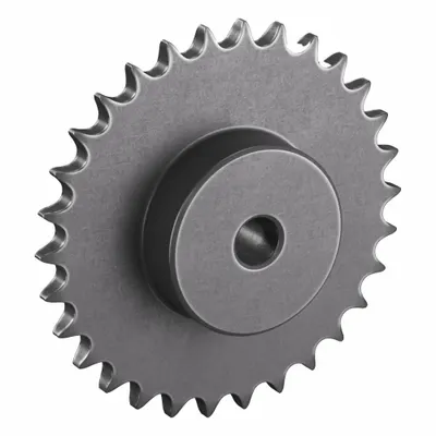 TRITAN Sprocket: One-Sided Hub, For Single Strands, 50, 30 Teeth, 5.979 in Pitch Dia - Size 50 Plain-Bore Roller Chain Sprockets