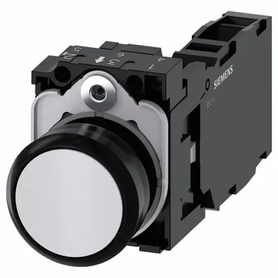 Siemens Flush Push Button Operator: Non-Illuminated, Flush Profile, Non-Metallic - Flush-Mount Push Buttons