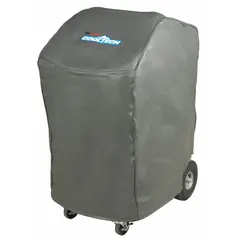 This vinyl dust cover is designed to protect refrigerant recovery systems from dust and debris when not in use. It measures 12-1/8 in x 14-3/8 in x 4-11/16 in and is compatible with 17800B Series fluid evacuator models. Suitable for automotive A/C and refrigerant recovery equipment.