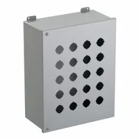 HAMMOND Push Button Enclosure: 30mm, 20 Holes, Carbon Steel, NEMA 12 (MPN 1489P20)