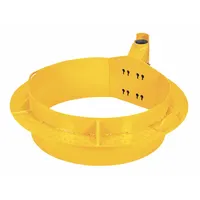 MSA Manhole Collar: 20 in, Manhole Mnt, Support Post, Yellow, Davits, Freestanding, Steel (MPN IN-2287)