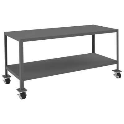 DURHAM MFG Work Table: Fixed Ht, Steel, 60 in x 24 in - Steel-Top Mobile Worktables
