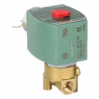 REDHAT Solenoid Valve: 2-Way, Normally Closed, 1/8 in Pipe Size, 12V DC, High Flow, Brass Body (MPN 8262H002)