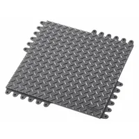 Interlocking Antifatigue Mat Tile: Interlocking Antifatigue Mat Tile, 18 in x 18 in, Diamond Plate (MPN 572S1818BL)