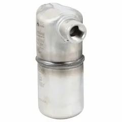 Inverted bucket steam trap for condensate removal from steam lines. Stainless steel construction with 1/2 in FNPT connection. Rated for 600 lb/hr capacity at 400 psi maximum pressure. For horizontal in-line installation; strainer not included.